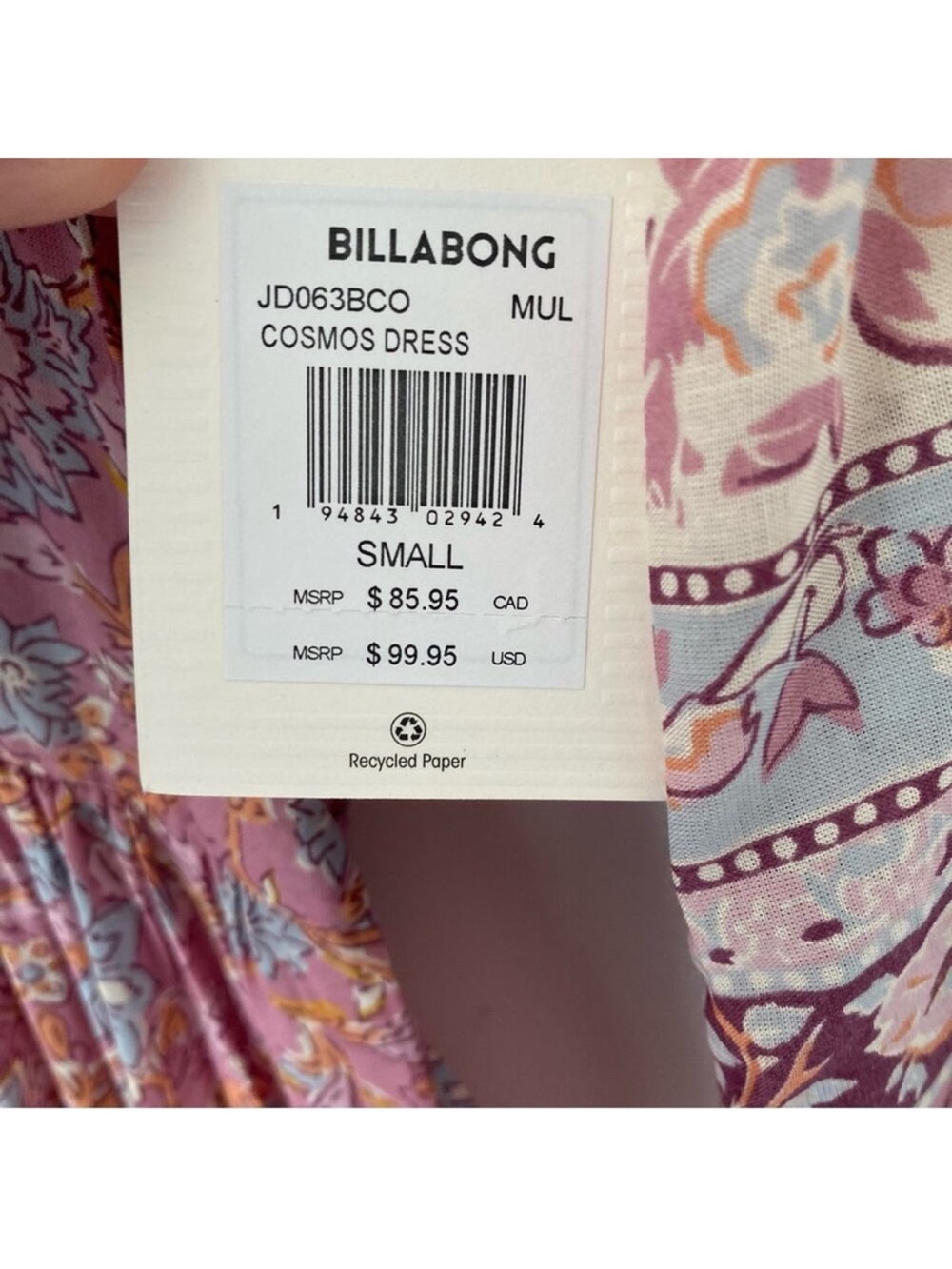 NWT Billabong Cosmos Pink Boho Maxi Dress - Picture 14 of 15